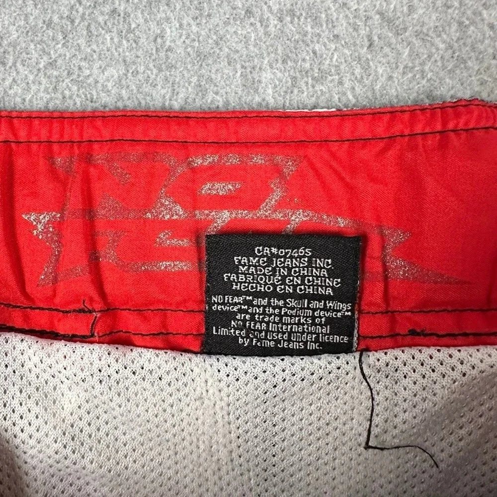 No Fear Mens XL Board‎ Shorts Graphic New York City Brooklyn Bridge Black Red